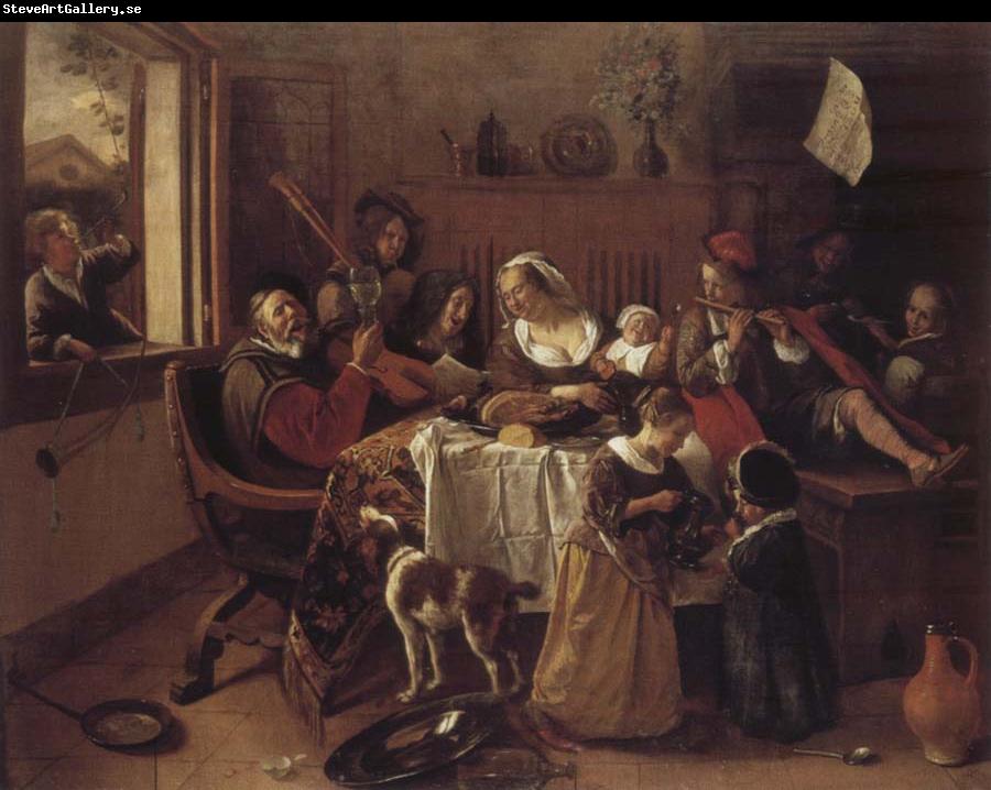 Jan Steen The cheerful family